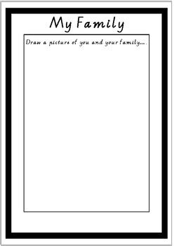 Draw a Picture of Your Family Worksheet (teacher .